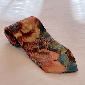 Vintage Giancarlo Mens Floral Print 100% Polyester Tie